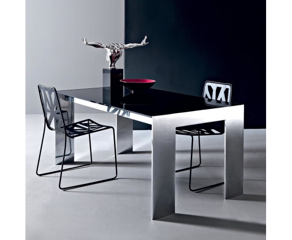 TOUCH - Table Verre et Aluminium